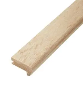 Unfinished Solid Oak Flush Fit Stair Nosing A 0.9m