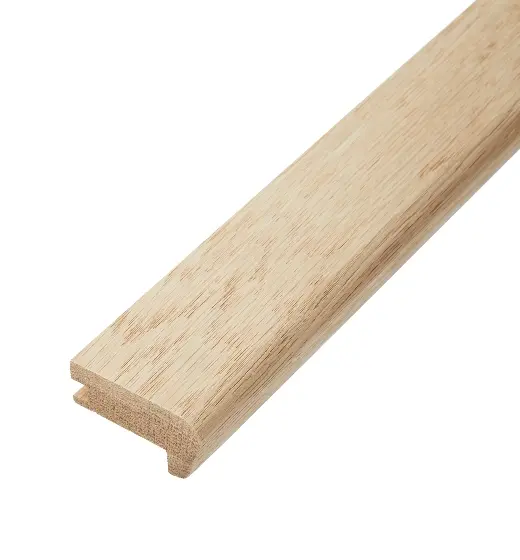 Unfinished Solid Oak Flush Fit Stair Nosing A 0.9m